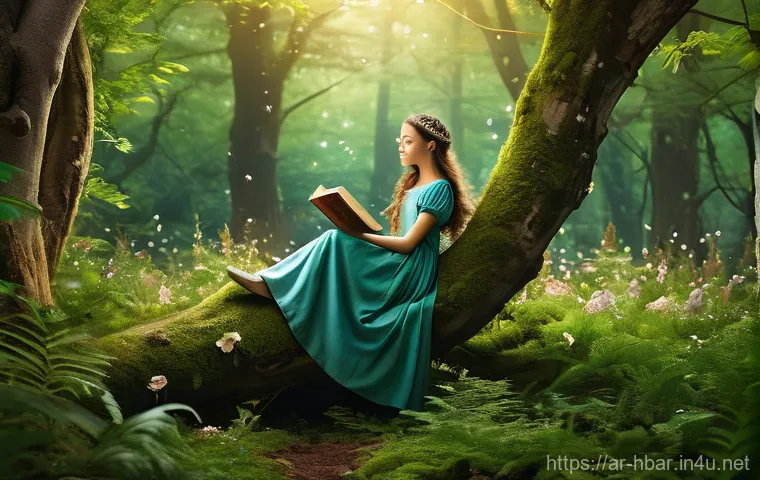 홈바텐더 클래식 칵테일 - Prompt 1: Enchanted Forest Library**